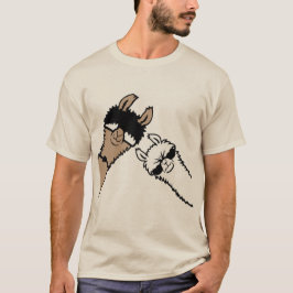 Coole lama's die zonnebrillen dragen, grappige die t-shirt
