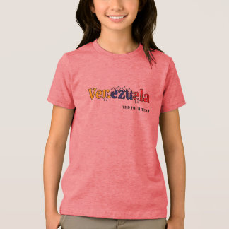 coole landenvlag aanpassen kind Venezolaanse roos Tri-Blend Shirt