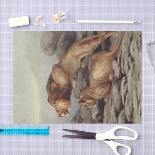 coole leeuw-liefhebbers ontcijferen liefhebbers tissuepapier (Craft)