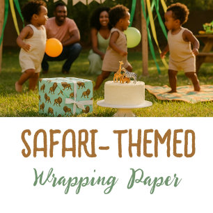 Coole leeuwen inpakpapier vel