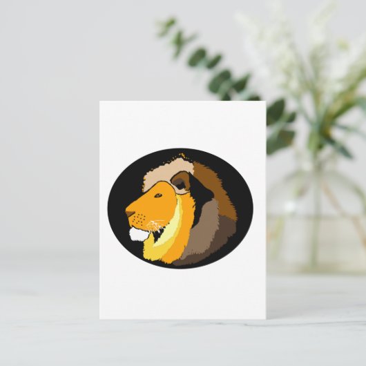 coole leeuwenkaarten en accessoires briefkaart (Staand voorkant)