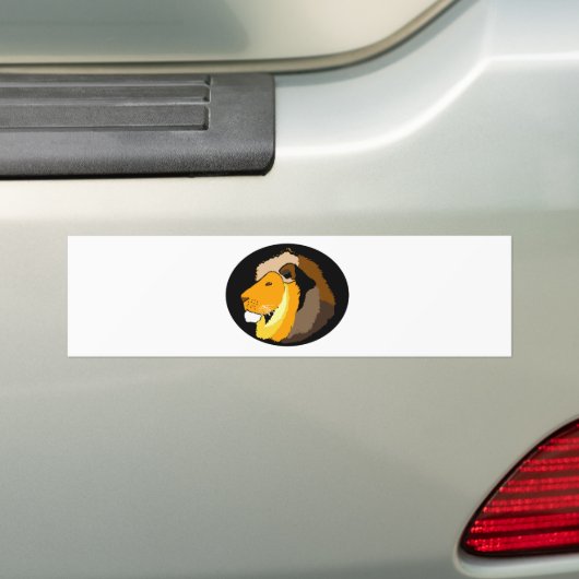 coole leeuwenkaarten en accessoires bumpersticker (Op auto)