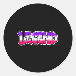 Coole Legende Graffiti Slogan Tekst Citaat Cadeau  Ronde Sticker