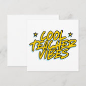 COOLE LERAAR VIBES LERAREN DAG KAART (Voorkant / Achterkant)