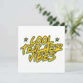 COOLE LERAAR VIBES LERAREN DAG KAART (Staand voorkant)
