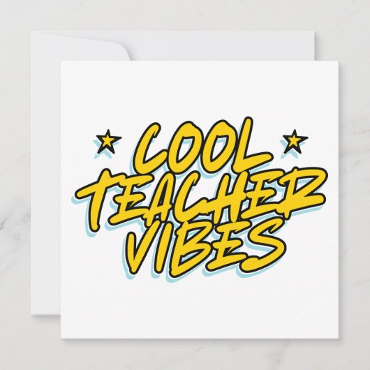 COOLE LERAAR VIBES LERAREN DAG KAART (Voorkant)