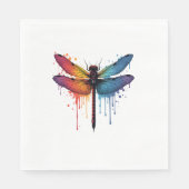 Coole Libel op kleurrijk geschilderde Libel Servet (Voorkant)