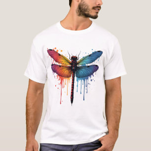 Coole Libel op kleurrijk geschilderde Libel T-shirt