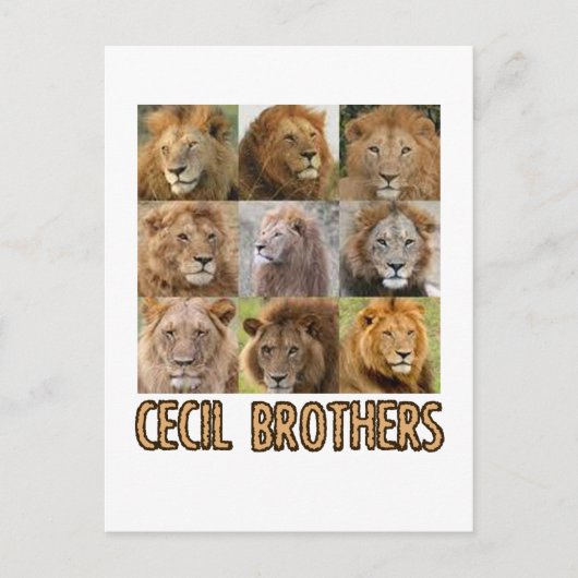 coole lion-design briefkaart (Voorkant)