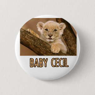 coole lion-design ronde button 5,7 cm
