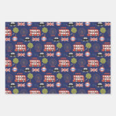 coole Londense patroonpagina's met papierpakjes  Inpakpapier Vel (Voorkant 3)