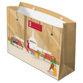 coole luchthaven op reis partij Large Gift Bag Groot Cadeauzakje (Achterkant Gekanteld)
