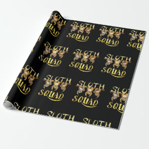 Coole Luiaard Troep – Grappig Ontwerp voor Dierenl Cadeaupapier