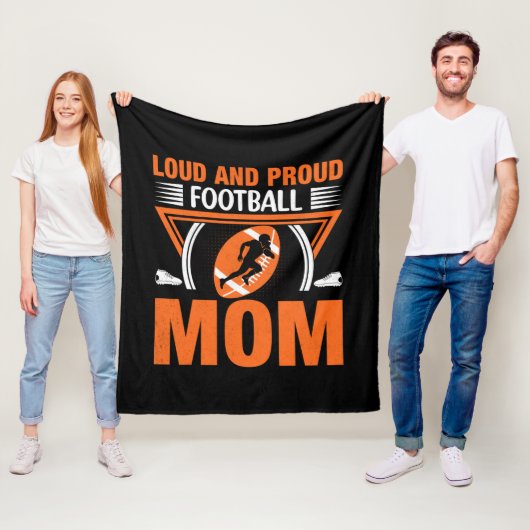 Coole luidruchtige trotse voetbal mama fleece deken (In situ)