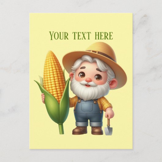 Coole maïscultivator aanpasbaar briefkaart (Voorkant)