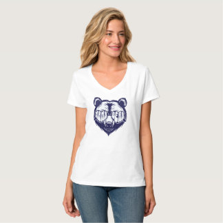 Coole Mama Beer met Zonnebril Navy Blauwe Dier T-shirt