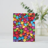 coole meerkleurige chocoladeknoppen briefkaart (Staand voorkant)