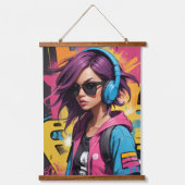 coole meid hangend wandkleed (Voorkant)