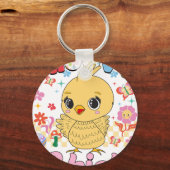 coole meid, retro, vintage sleutelhanger (Voorkant)