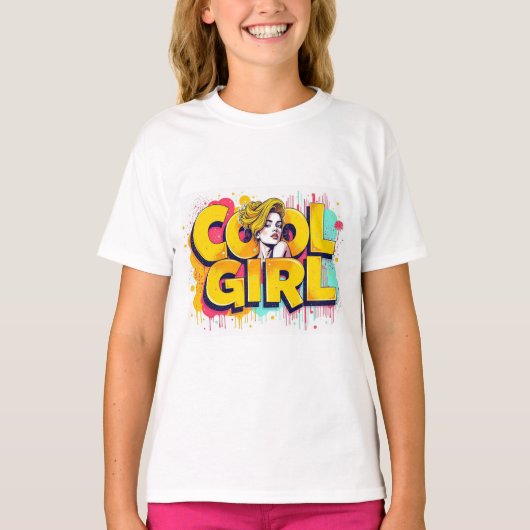 Coole meid t-shirt (Voorkant)