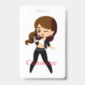 Coole meid zingt karaoke Thunder_Cove Badge (Achterkant)