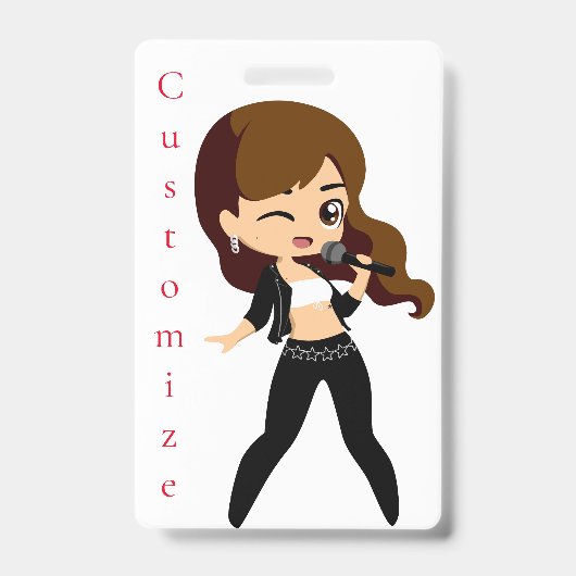 Coole meid zingt karaoke Thunder_Cove Badge (Voorzijde)