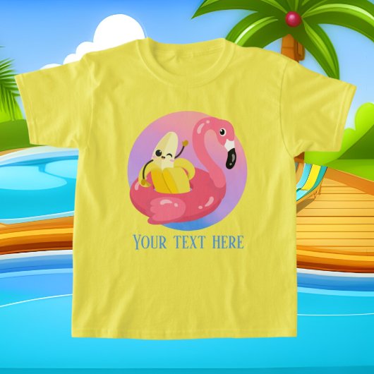 coole meiden strand banana voegt tekst toe t-shirt