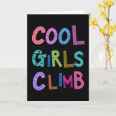 Coole Meisjes Beklimmen Rockclimbing Vrouwen Kaart (Gele Bloem)