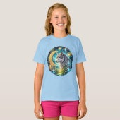 Coole meisjes wolf liefhebbers  t-shirt (Voorkant volledig)