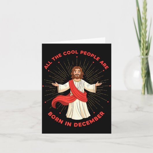 Coole Mensen Geboren In December Verjaardag Grappi Kaart (Voorkant)