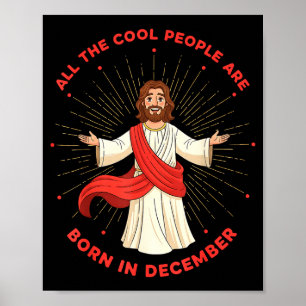 Coole Mensen Geboren In December Verjaardag Grappi Poster
