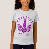 coole mermaid glitter unicorn princess t-shirt (Voorkant)