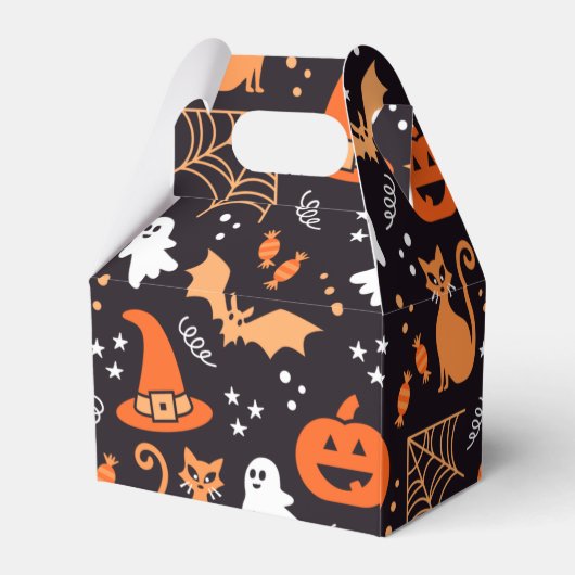 coole, met een gemengd patroon beklede halloween-p bedankdoosjes (Achterkant)