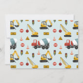 Coole moderne bouw kids verjaardagsfoto bedankkaart (Achterkant)