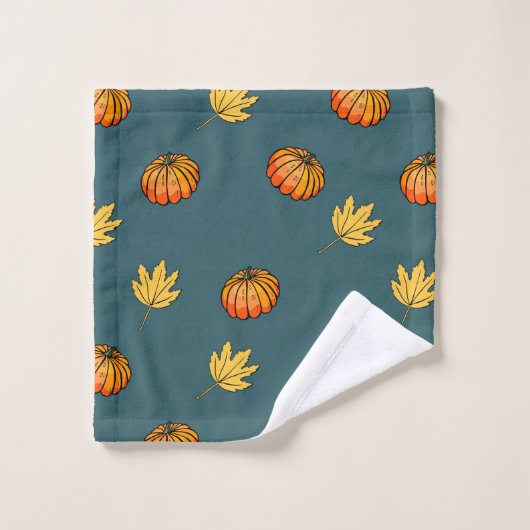 coole , moderne gele pompoenpatroon houdt van woor bad handdoek (Wasdoekje)