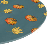 coole , moderne gele pompoenpatroon houdt van woor snijplank (Hoek)