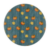 coole , moderne gele pompoenpatroon houdt van woor snijplank (Voorkant)