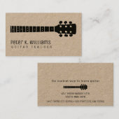 Coole moderne gitaar leraar visitekaartje (Voorkant / Achterkant)