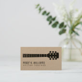 Coole moderne gitaar leraar visitekaartje (Staand voorkant)
