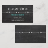 COOLE MODERNE PIJL eenvoudige schets trendy krijtb Visitekaartje (Voorkant / Achterkant)