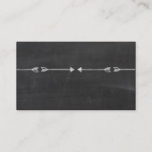 COOLE MODERNE PIJL eenvoudige schets trendy krijtb Visitekaartje (Achterkant)
