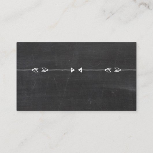 COOLE MODERNE PIJL eenvoudige schets trendy krijtb Visitekaartje (Achterkant)