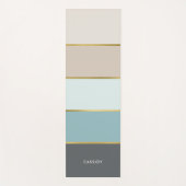 Coole moderne strepen gepersonaliseerd yogamat (Voorkant)