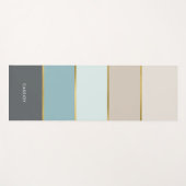 Coole moderne strepen gepersonaliseerd yogamat (Voorkant (horizontaal))