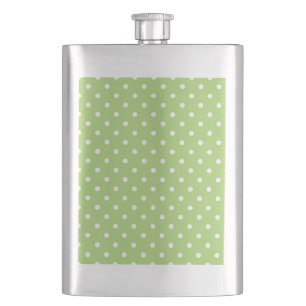 coole , moderne witte en kalkgroene polka - punten flacon