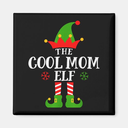 Coole moeder elf grappige bijpassende familie kers magneet (Voorkant)