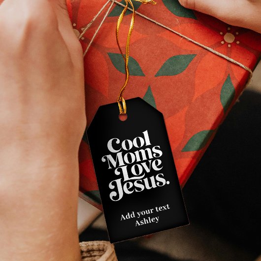 Coole moeders houden van Jezus Cadeaulabel