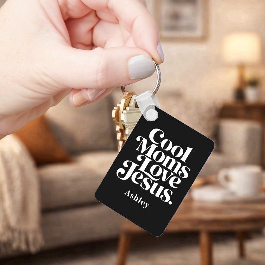 Coole moeders houden van Jezus Sleutelhanger