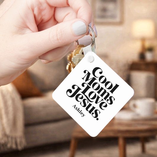Coole moeders houden van Jezus Sleutelhanger