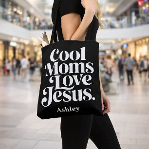 Coole moeders houden van Jezus Tote Bag